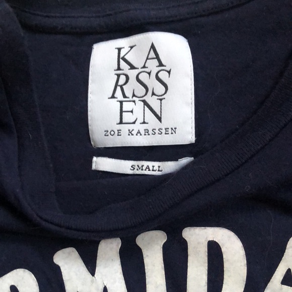 Zoe Karssen “Formidable” T-Shirt in Navy - Picture 2 of 4